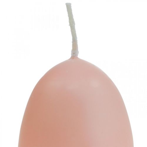 Artikel Påskljus äggform, äggljus Påsk Persika Ø4,5cm H6cm 6st