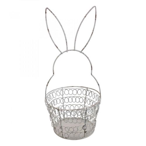 Påskkorg trådkorg Påskharen Shabby Ø12cm H26,5cm