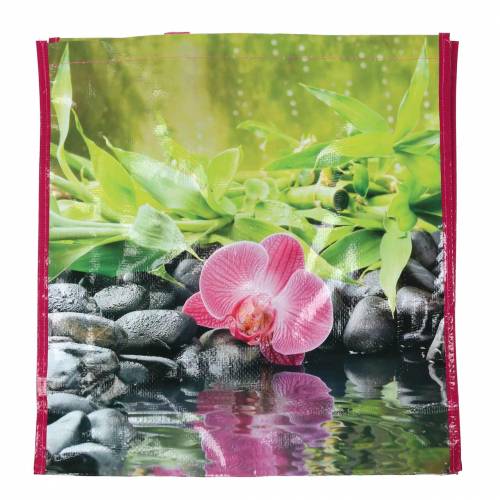 Floristik24 Shoppingväska med handtag Happiness plast 38 × 10 × 40cm