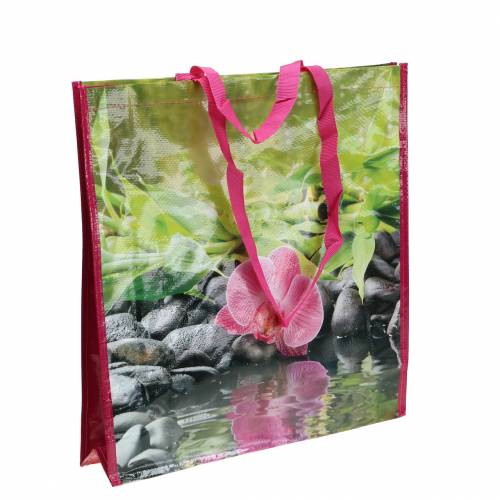 Floristik24 Shoppingväska med handtag Happiness plast 38 × 10 × 40cm