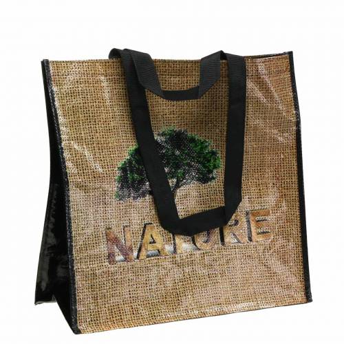 Floristik24 Shoppingpåse med handtag Naturplast 40 × 20 × 40cm