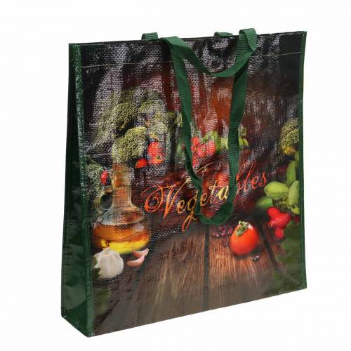 Shoppingpåse med handtag Grönsaker plast 38 × 10 × 39cm