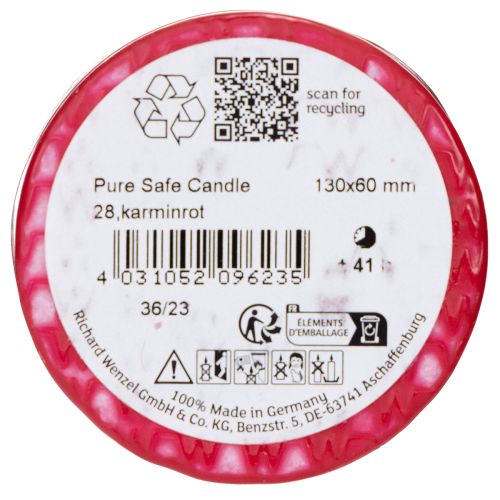 Artikel PURE pelarljus tillverkat av naturligt vax för en mysig atmosfär 13 cm