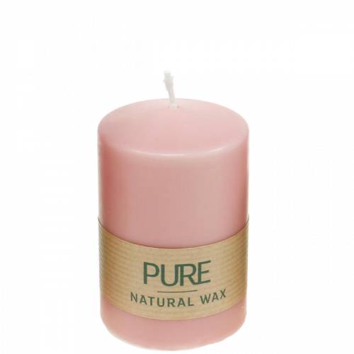 Artikel PURE pelarljus 90/60 rosa dekorativt ljus hållbart naturligt vaxljusdekoration