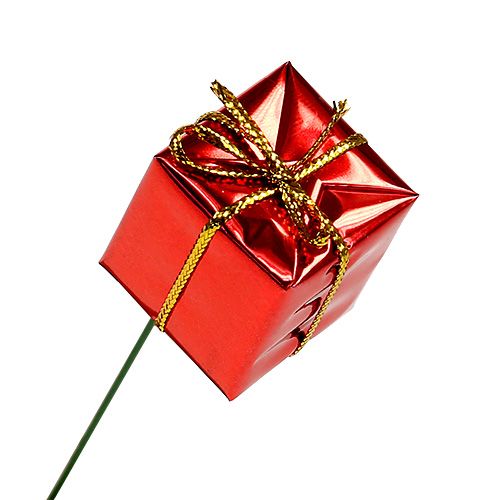 Floristik24 Förpackning på tråd 2,5 cm röd 60st