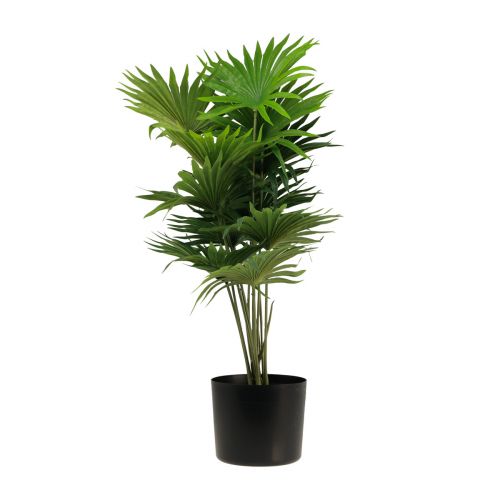 Palm dekorativ solfjäder palm konstgjorda växter kruka grön 80cm