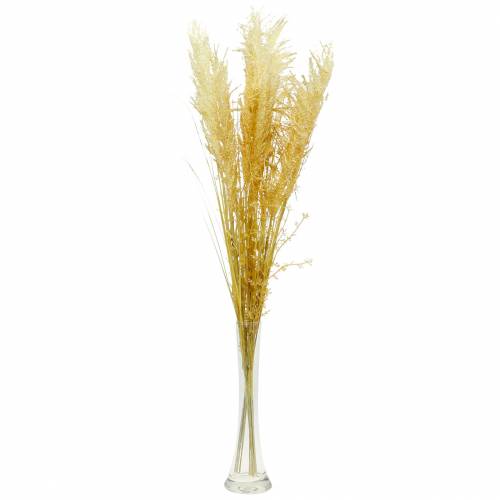 Artikel Pampas gräsgult Konstgjord prydnadsgräs Torrt blomsterbruk 3st