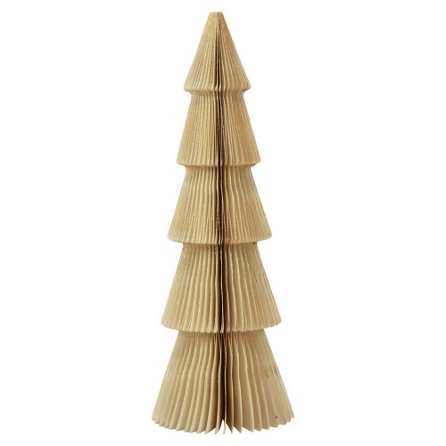 Floristik24 Julgranspapper av papper Julgranskräm, guld H60cm