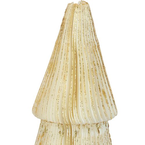 Floristik24 Papper julgran papper julgran vit, guld H60cm