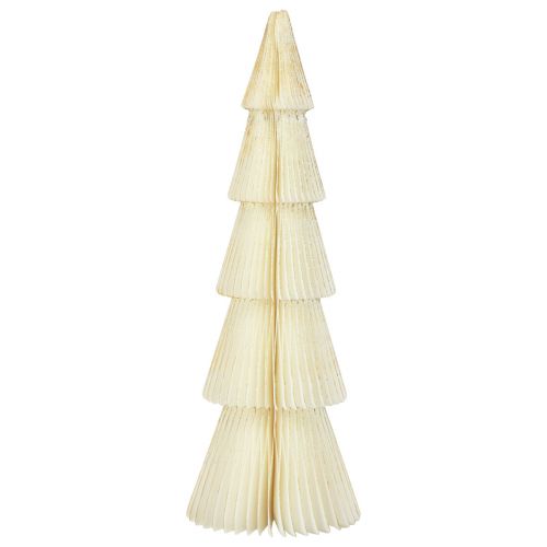 Floristik24 Pappersjulgran Liten Vitguld H30cm