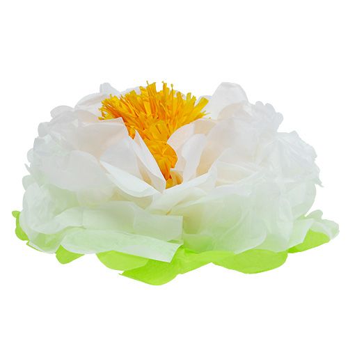 Floristik24 Pappersblomma Ø28cm för upphängning grön-vit