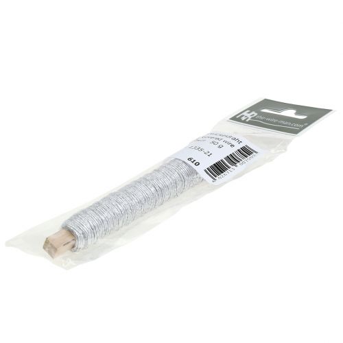 Artikel Papperssladd inlindad i tråd Ø0,8mm 22m silver