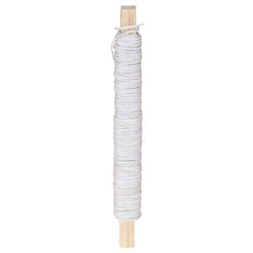 Floristik24 Papperssladd lindad Ø0,8mm 22m vit