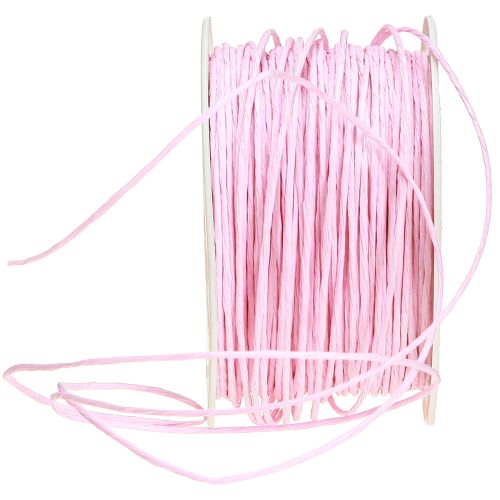 Artikel Papperssnöre trådlindat Ø2mm 100m rosa