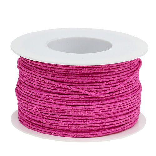 Papperssladd lindad Ø2mm 100m rosa