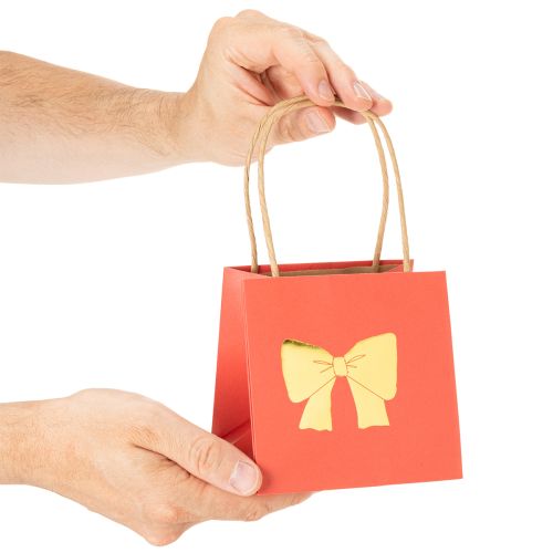Presentpåsar av papper med bandmotiv 12 cm 8 st | Floristik24.se
