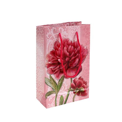 Floristik24 Papperspåse dahlia 12cm x19cm rosa