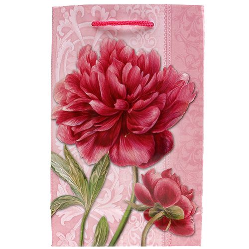 Floristik24 Papperspåse dahlia 12cm x19cm rosa