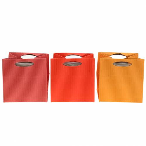 Papperspåse blomkrukplanter mix orange 10,5cm 12p