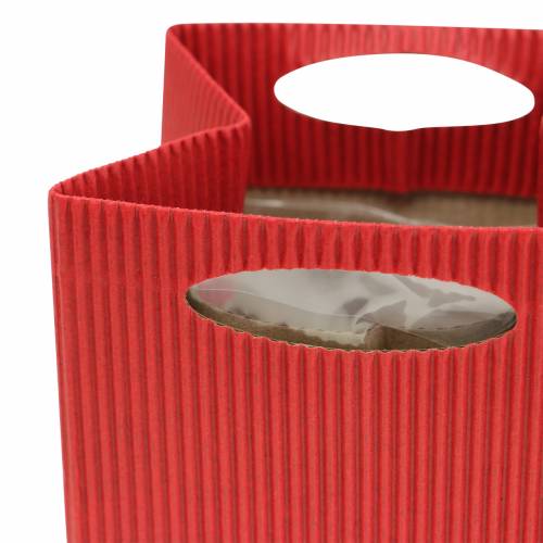 Artikel Papperspåse blomkruka kruka röd 12cm 12 st