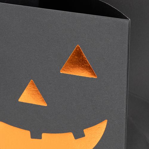 Papperspåse pumpa ansikte plantering Halloween dekoration 10cm 6st | Floristik24.se