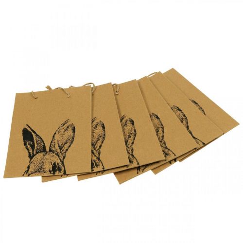 Artikel Presentpåse Påskpapperspåse kaninbrun 16×6,5×20cm 6st