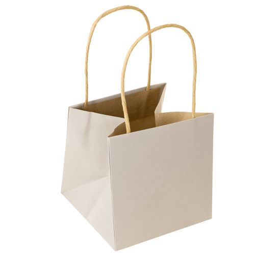 Artikel Papperspåsar med stjärna och handtag, grå blandade, 12×12×12 cm, 9 st