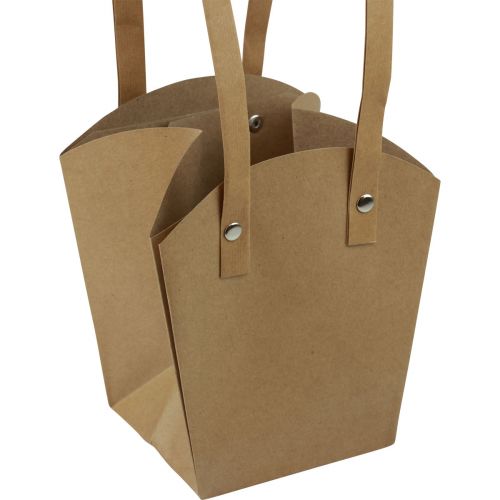 Artikel Papperspåsar handtag planteringspapper natur 9,5×9,5×15cm 10 st