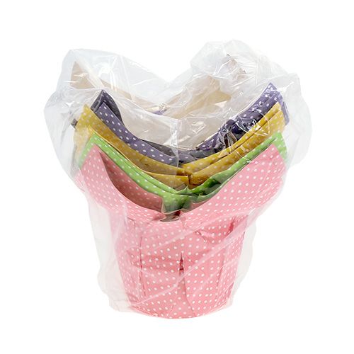 Floristik24 Papper cachepot färgglad deco blomkruka papper 8st