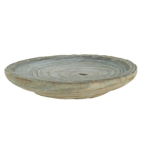 Floristik24 Dekorativ tallrik Paulownia trä Ø22cm