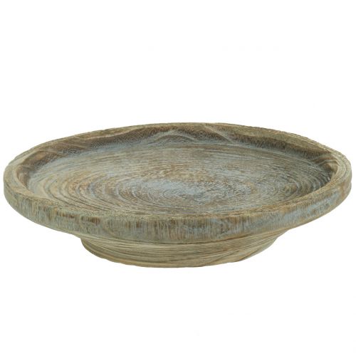 Floristik24 Dekorativ tallrik Paulownia trä Ø26cm
