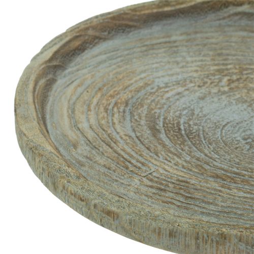 Floristik24 Dekorativ tallrik Paulownia trä Ø26cm