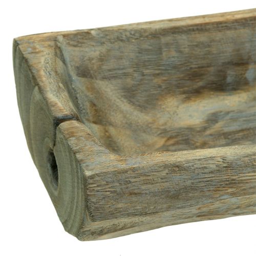 Floristik24 Dekorativ skål Paulownia trä 37cm x 14cm H7cm