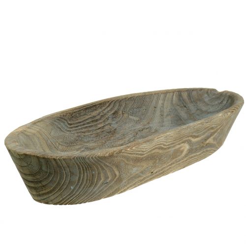 Floristik24 Dekorativ skål paulownia trä oval 44cm x 19cm H8cm