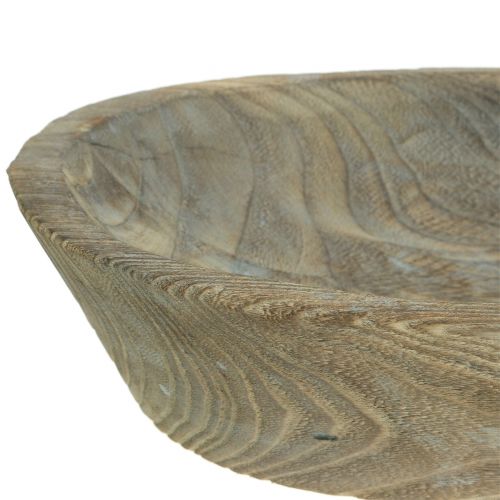 Floristik24 Dekorativ skål paulownia trä oval 44cm x 19cm H8cm