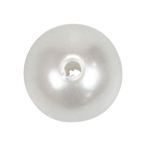 Floristik24 Dekorativa pärlor för att trä pysselpärlor vita 12mm 300g