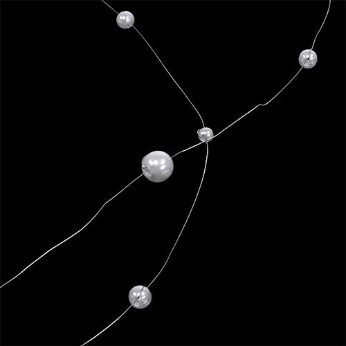 Floristik24 Pärla tråd vit 25m