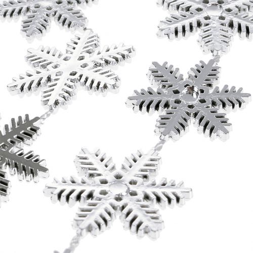 Artikel Dekorativa krans snöflingor silver 270cm