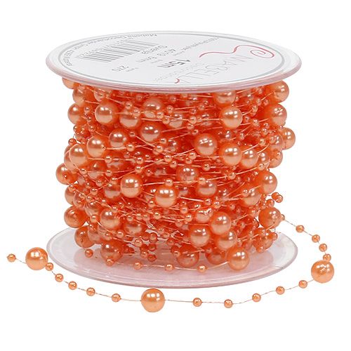 Floristik24 Pärlhalsband orange 6mm 15m