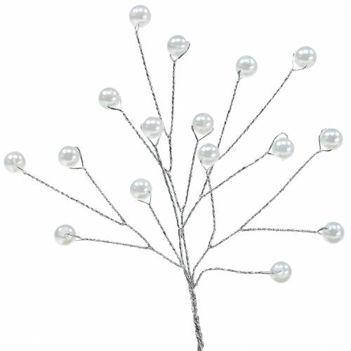 Pärlgren vit L18cm 2 st