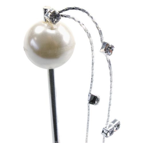 Floristik24 Pearl head deco nål vit Ø15mm L12cm 6st