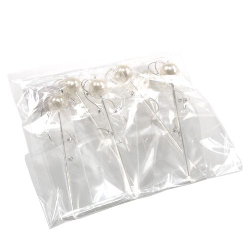 Floristik24 Pearl head deco nål vit Ø15mm L12cm 6st