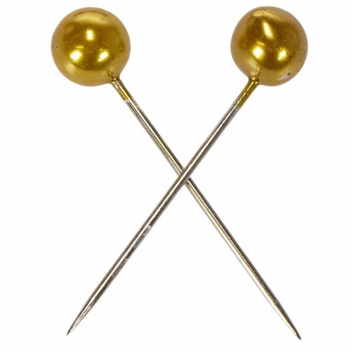 Pärlhuvudstift Guld Ø15mm 75mm | Floristik24.se