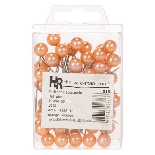 Pärlstift orange Ø10mm 60mm