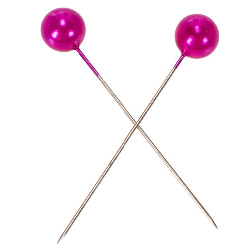 Pärlhuvudstift Rosa Ø10mm 60mm | Floristik24.se