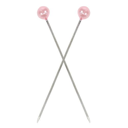 Floristik24 Pärlhuvudnålar rosa Ø4mm 4cm 150 st