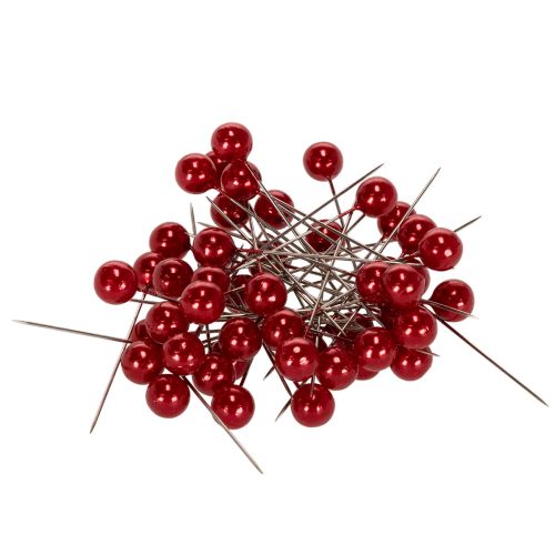 Pärlstift röd Ø10mm 60mm köpa | Floristik24.se