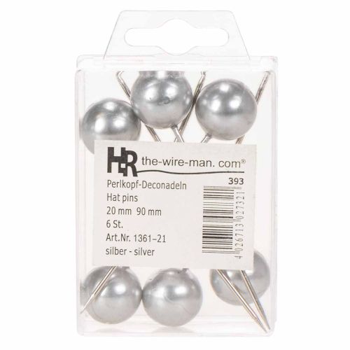 Pärlstift silver Ø20mm 90mm