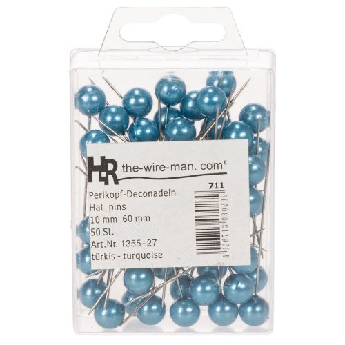 Pärlstift Turkos Ø10mm 60mm