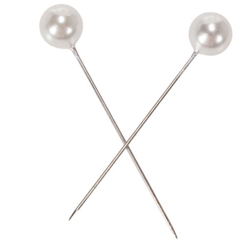 Pärlhuvudstift Vit Ø10mm 60mm | Floristik24.se